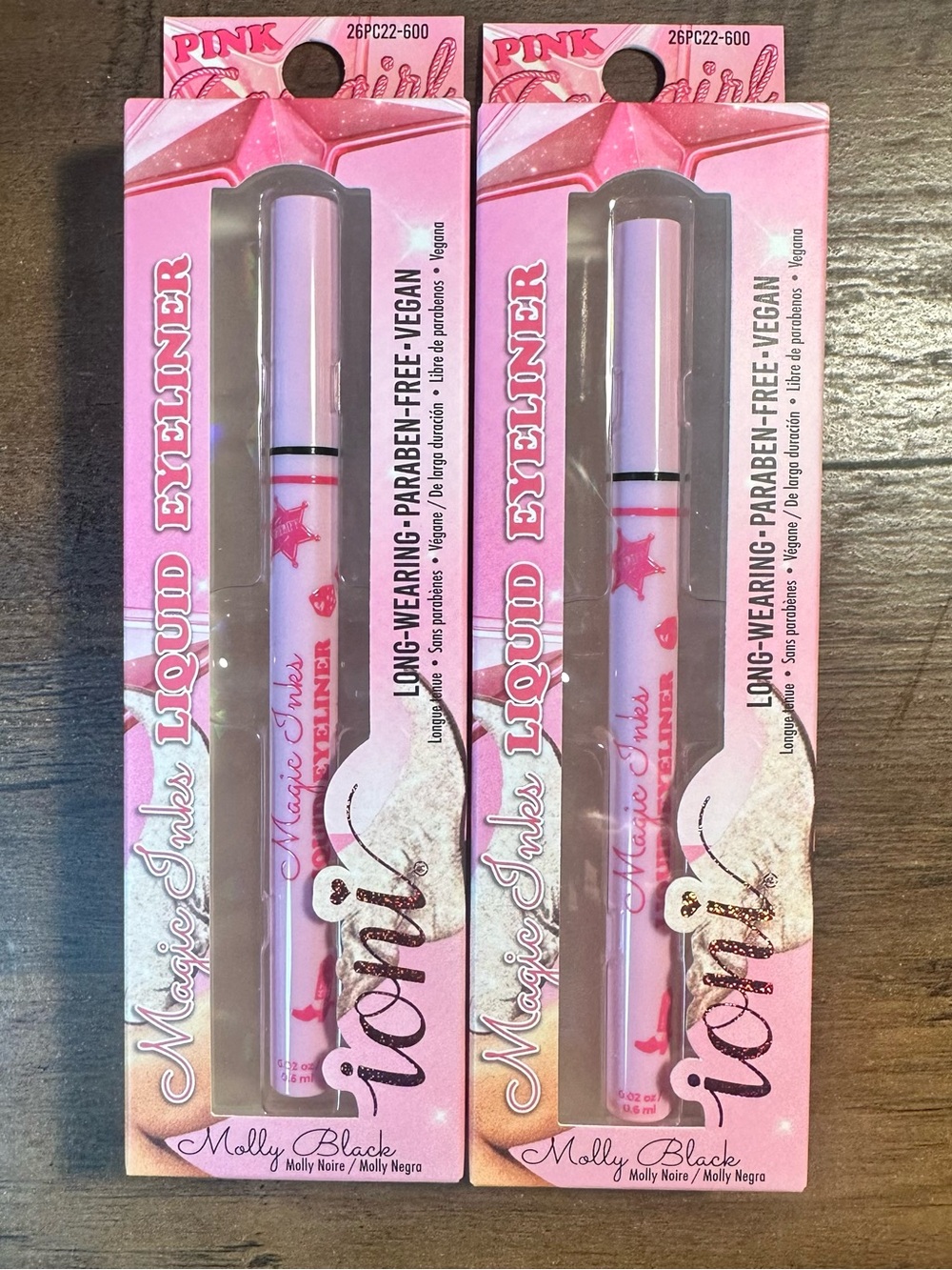 Ioni Pink Cowgirl Magic Inks Liquid Eyeliner ~Molly Black~ Long Wearing New